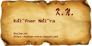 Küfner Nóra névjegykártya